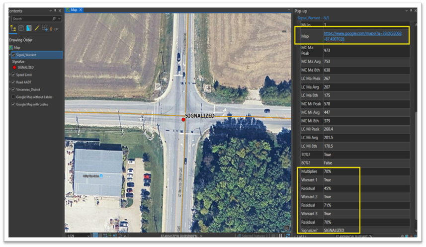 Traffic Signal Warrant Evaluation and GIS Automation – INDOT Vincennes District